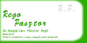 rego pasztor business card